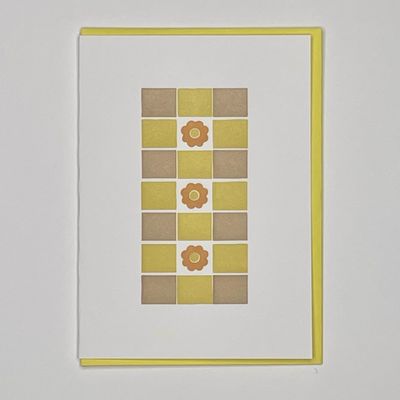 Fall Quilt Letterpress Greeting Card