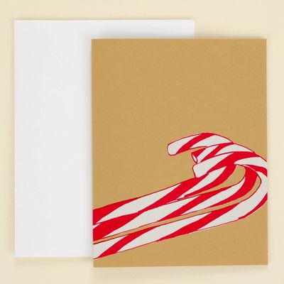 Candy Cane Silkscreen Card