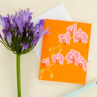 Moth Orchid Card
