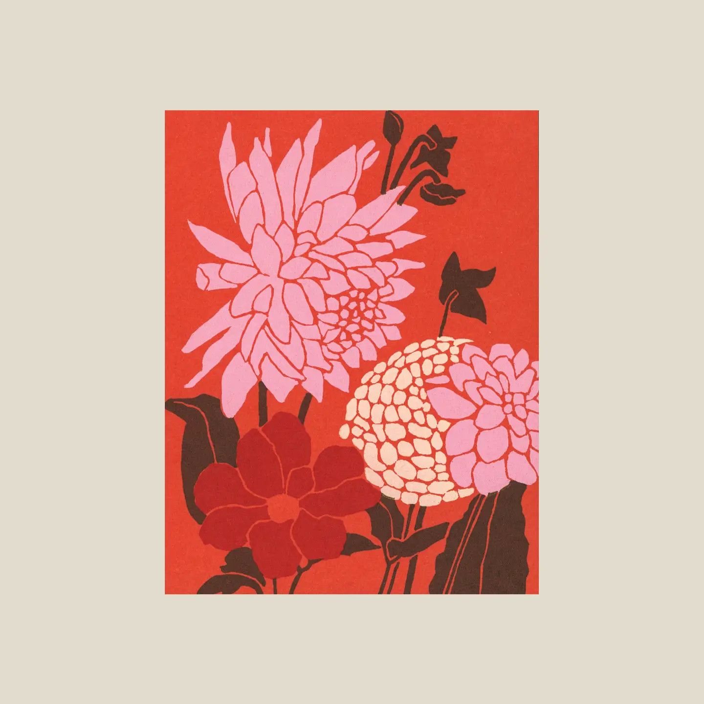 Fall Bouquet Silkscreen Greeting Card