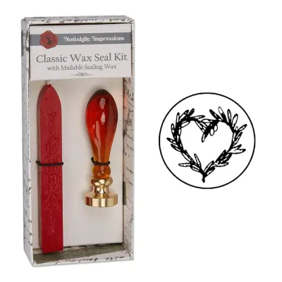 Murano Glass Wax Seal Kit - Branch Heart