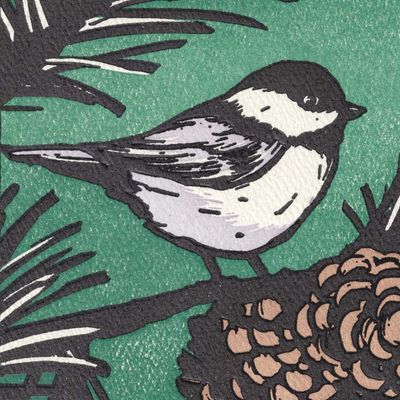 Black Capped Letterpress Holiday Cards (box of 8)