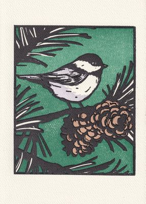 Black Capped Letterpress Holiday Cards (box of 8)