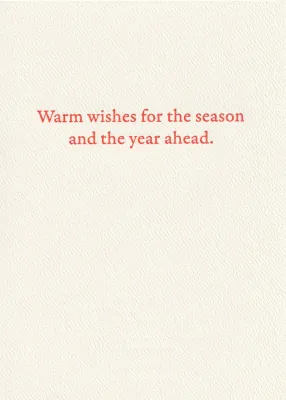 New Year Fox Letterpress Holiday Cards (box of 8)