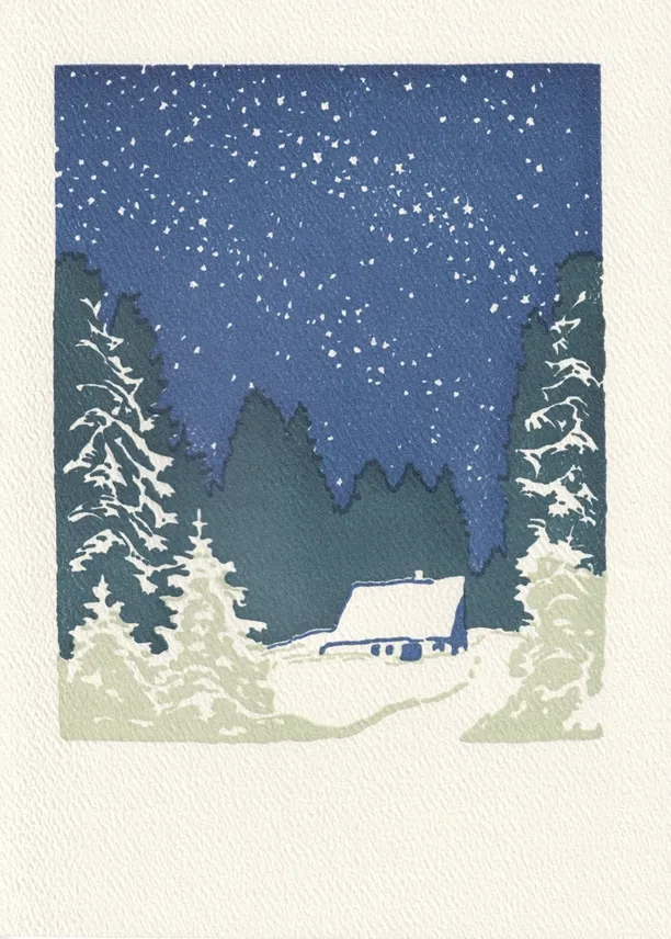 Quiet Night Letterpress Holiday Cards (box of 8)