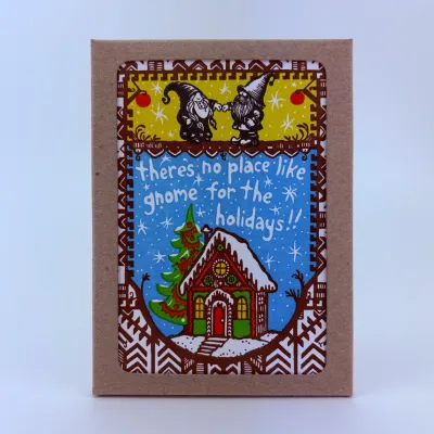 There's No Place Like Gnome for the Holidays Letterpress Cards (box of 6)
