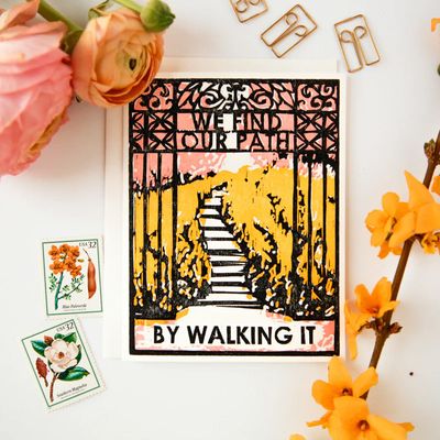 We Find Our Path Letterpress Inspiration Card