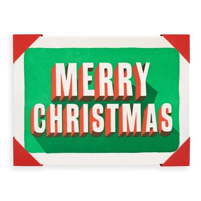 Merry Christmas Letterpress Notelet Cards (box of 5)