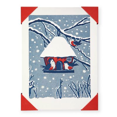 Winter Birds Letterpress Notelet Cards (box of 5)
