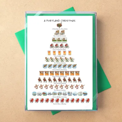 Portland 12 Days of Christmas Cards (box of 12)