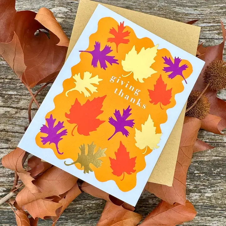 Fall Leaves Thanksgiving Card