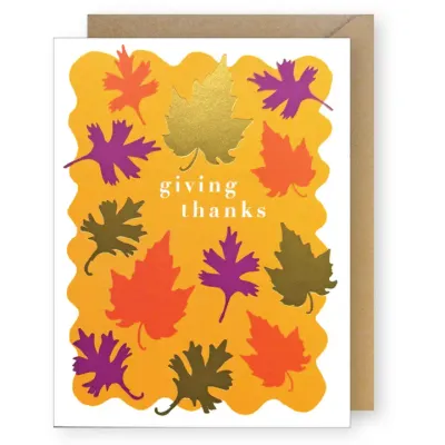 Fall Leaves Thanksgiving Card