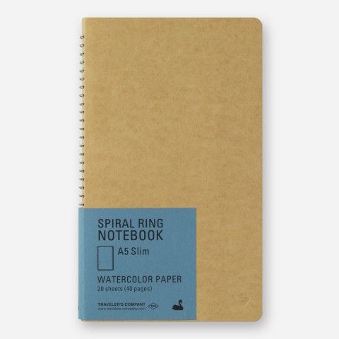 TRAVELER'S COMPANY - Spiral Ring Notebook - Watercolor Paper (A5, Slim)