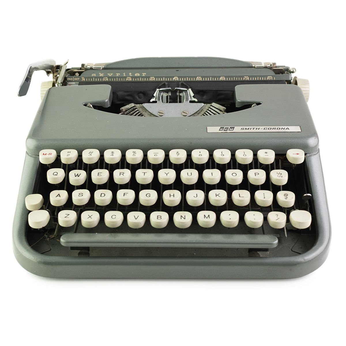 Smith Corona Skyriter Grey Vintage Typewriter