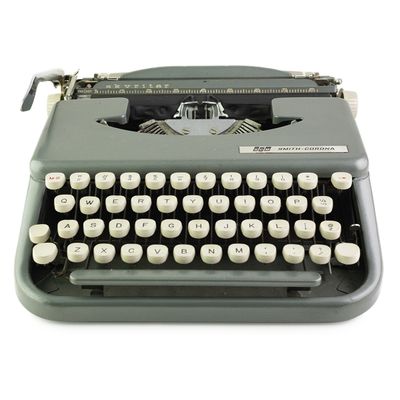 Smith Corona Skyriter Grey Vintage Typewriter