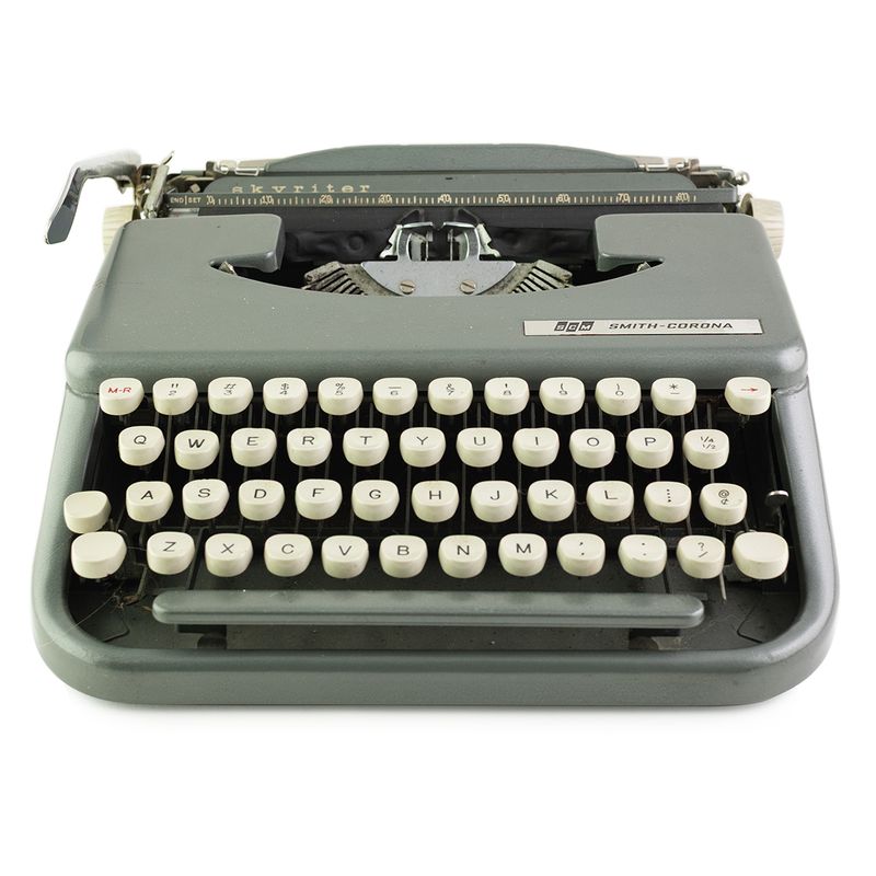 Smith Corona Skyriter Grey Vintage Typewriter