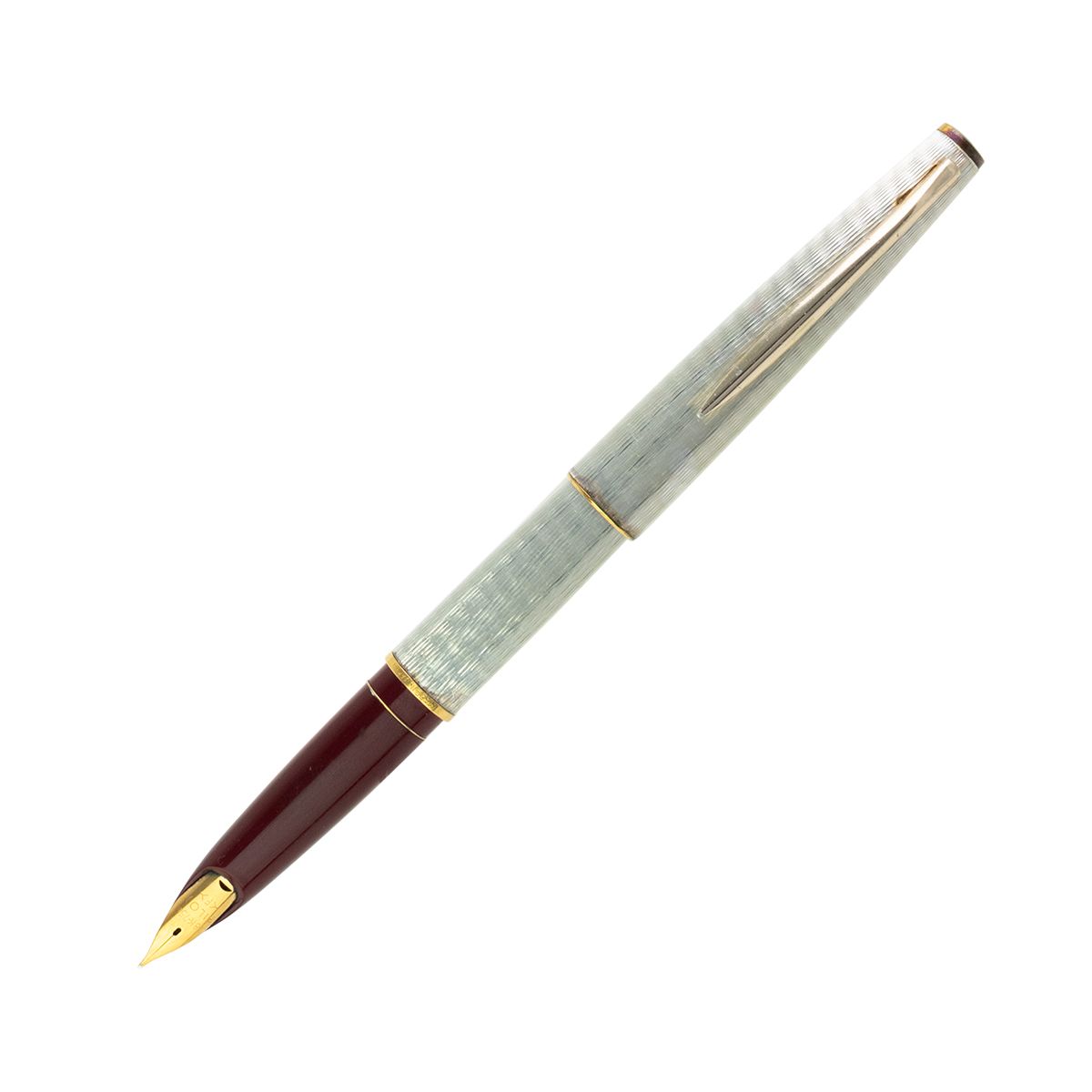 Vintage Burgundy Pilot Lady Fountain Pen with Gold Trim