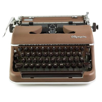 Olympia SM-3 Brown Vintage Typewriter
