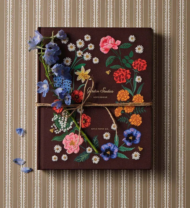 Garden Study Embroidered Sketchbook