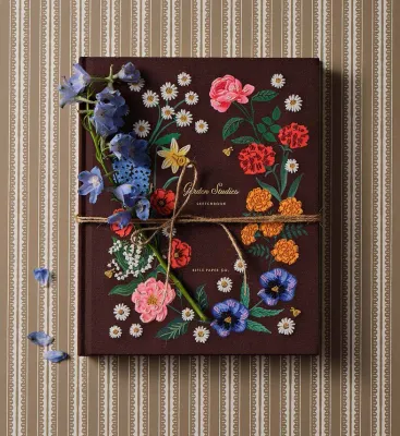 Garden Study Embroidered Sketchbook