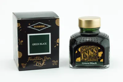 Diamine Green Black Bottled Ink (80ml)