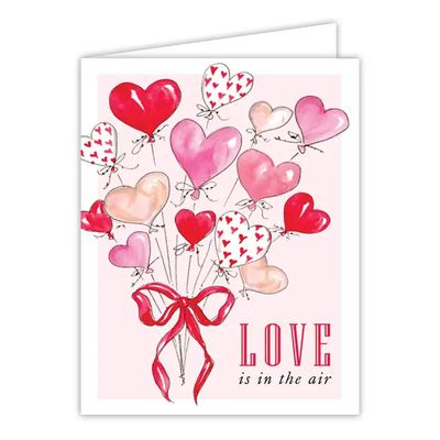 Love Is In the Air Handpainted Card