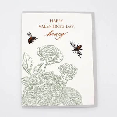 Happy Valentine's Day Honey Letterpress Card