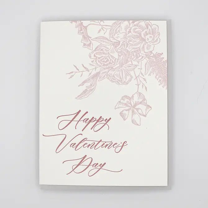 Happy Valentine's Day Letterpress Card