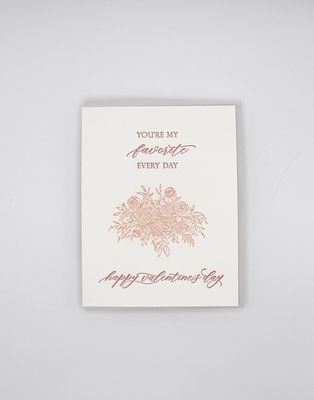 You're My Favorite Valentine's Day Letterpress Card