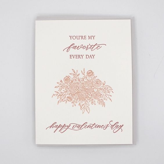 You're My Favorite Valentine's Day Letterpress Card