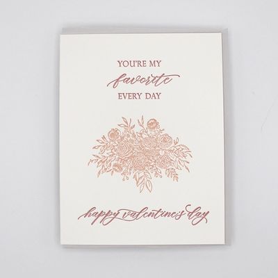 You're My Favorite Valentine's Day Letterpress Card