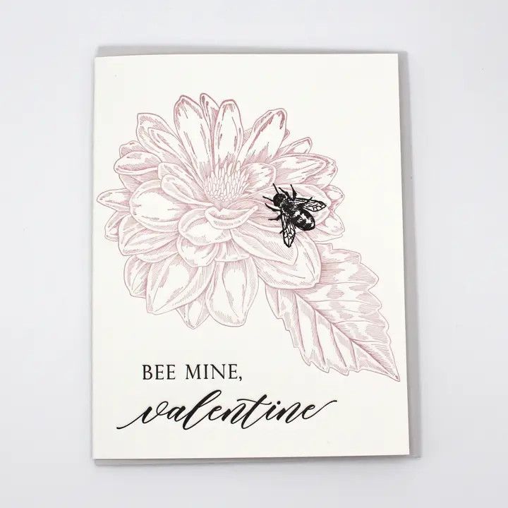 Bee Mine, Valentine Letterpress Card