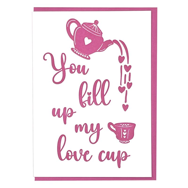 Love Cup Letterpress Greeting Card