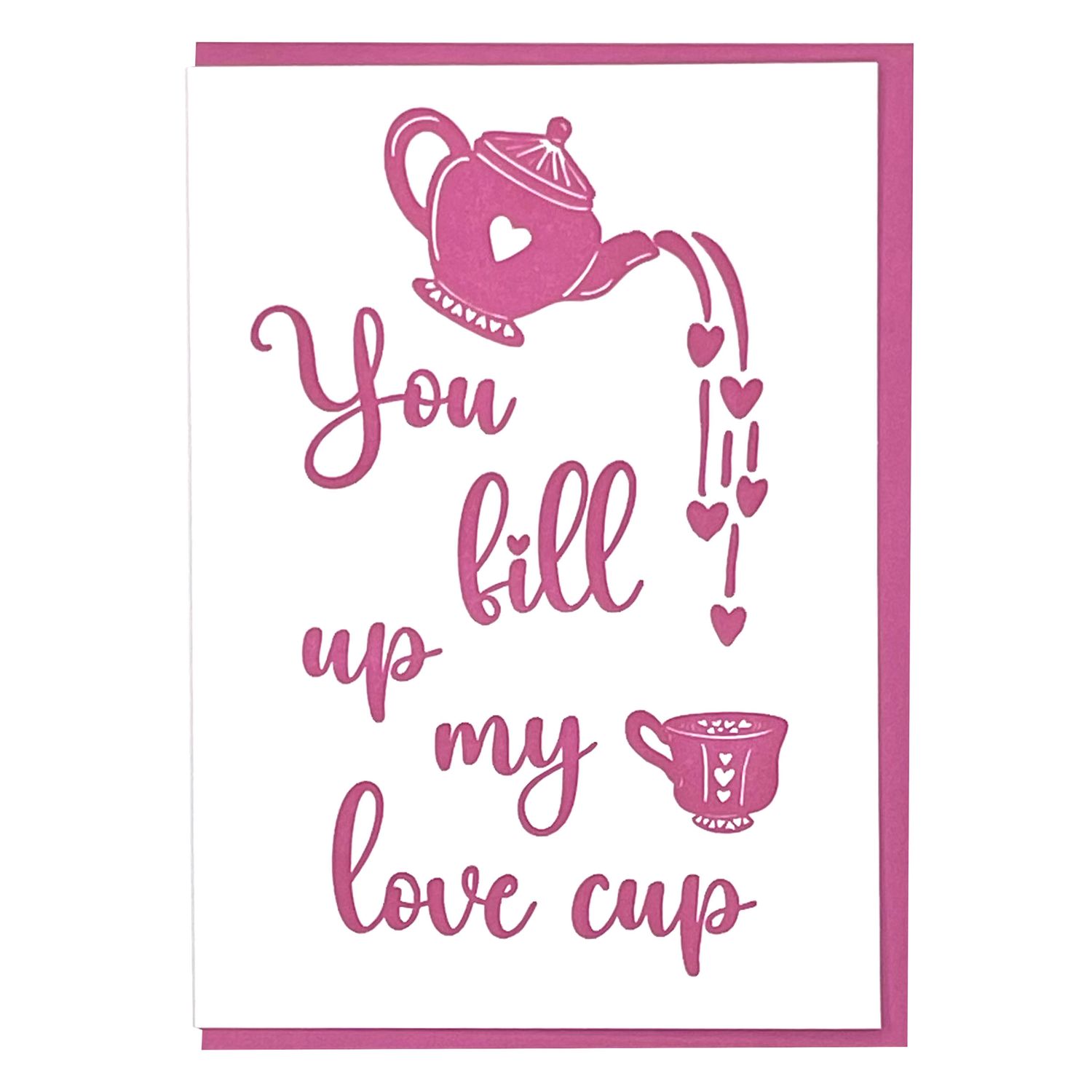 Love Cup Letterpress Greeting Card