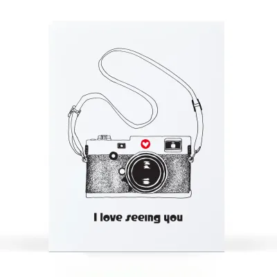I Love Seeing You Card Letterpress Card