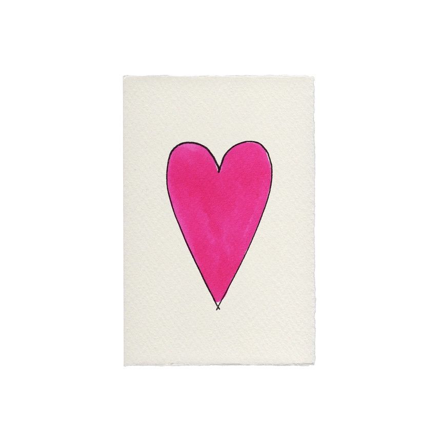 Pink Heart Valentine's Card