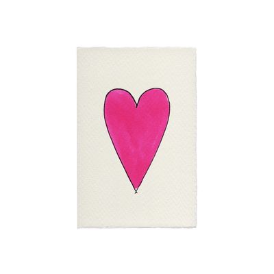 Pink Heart Valentine's Card