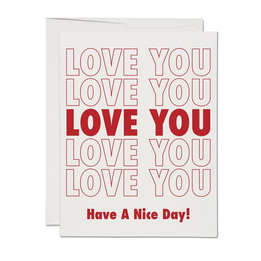 Grocery Bag I Love You Card