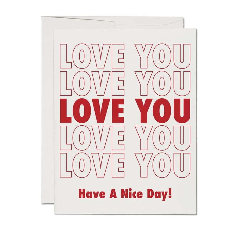 Grocery Bag I Love You Card