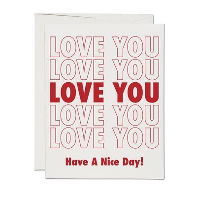 Grocery Bag I Love You Card