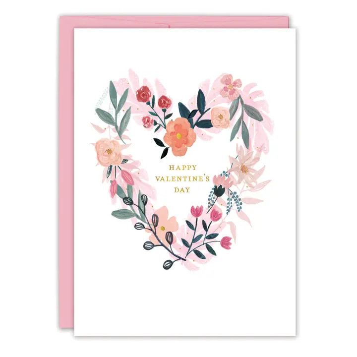 Floral Heart Valentine's Day Card