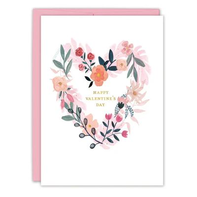 Floral Heart Valentine's Day Card