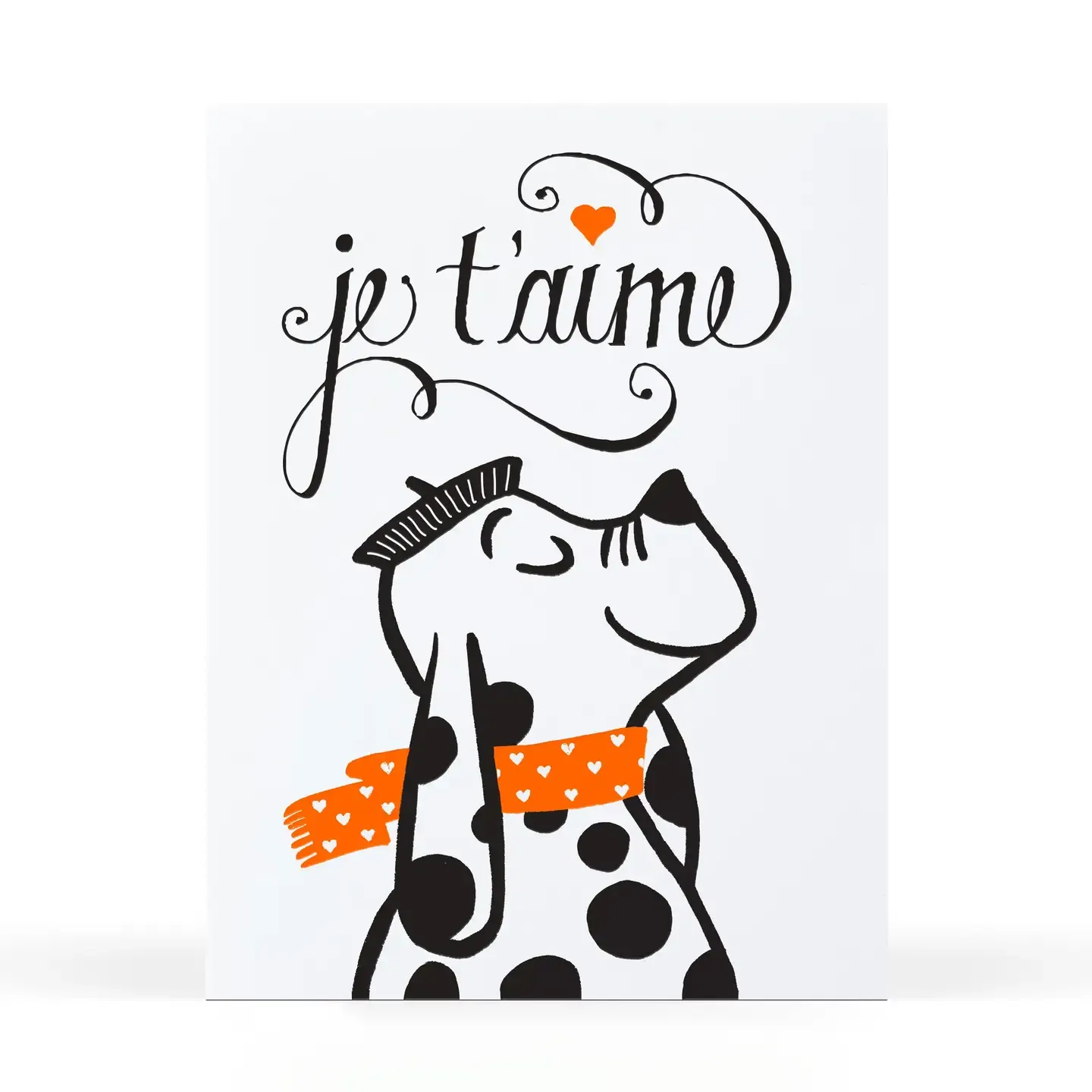Je t'aime Letterpress Card