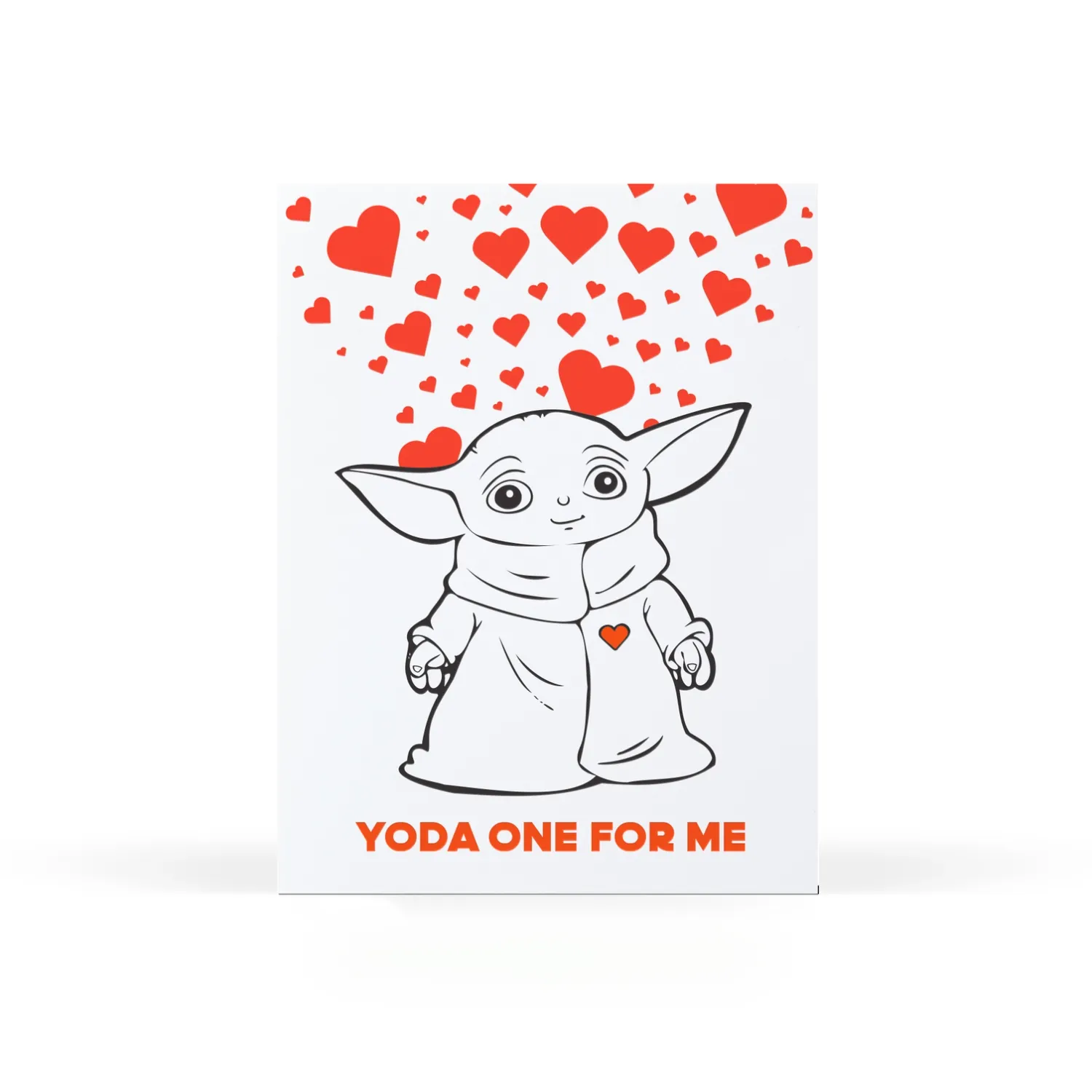 Yoda One For Me Letterpress Card