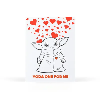 Yoda One For Me Letterpress Card