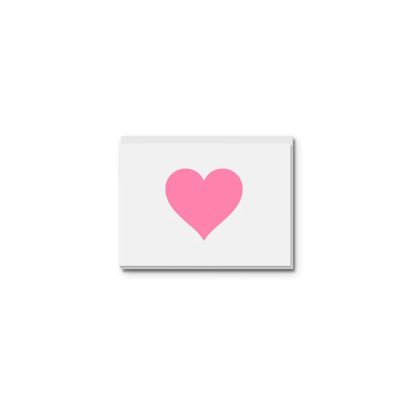 Mini Heart Gift Card in Bubblegum Pink