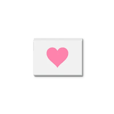 Mini Heart Gift Card in Bubblegum Pink