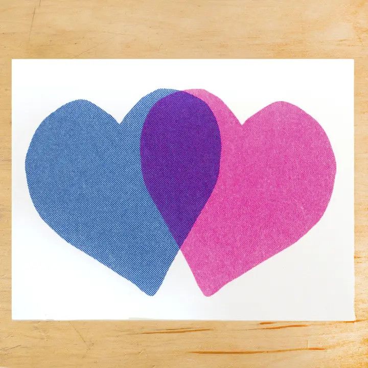 Mini Two Hearts Enclosure Cards (box of 6)