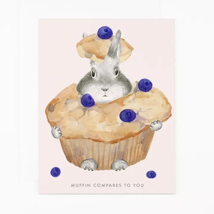 Muffin Compares Greeting Card