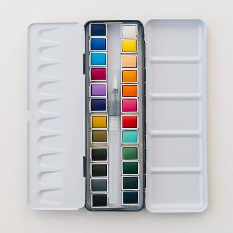 Watercolor Paint Palette - 24 Colors